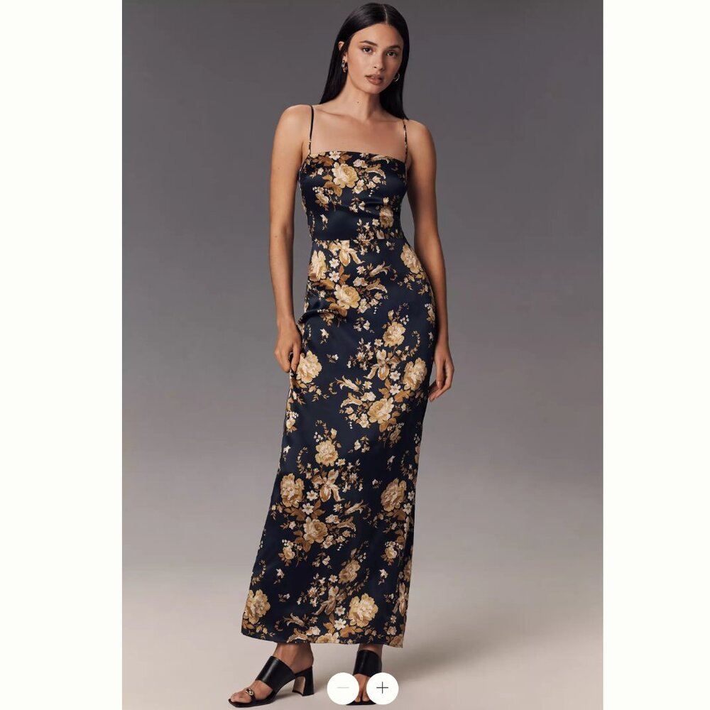 Reformation Frankie Silk Dress in Divinity